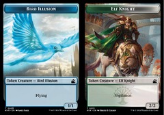 Bird Illusion (5) // Elf Knight (15) Token - Foil